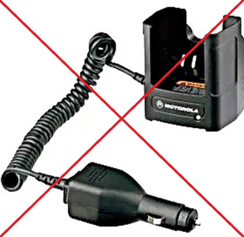 Vehicle charger, 12-24 VDC, cigarette lighter socket - No longer available from Motorola