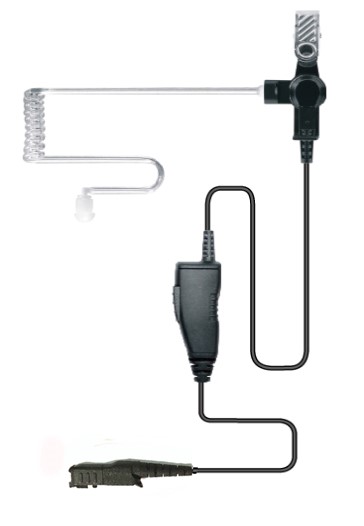1 wire Earphone kit w/ inline PTT and mic