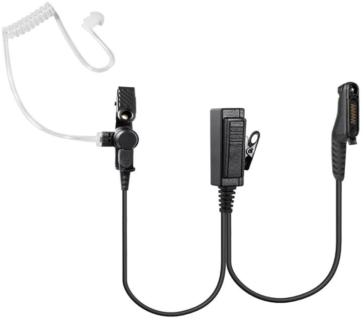 Acoustic tube 1 wire earpiece with PTT