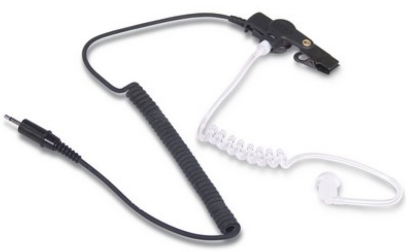 Earphone With 5 In Coil Cord, Acoustic Tube, 3.5mm